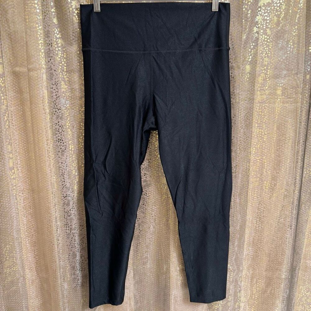 Aerie OFFLINE Ribbed Shiny High Rise Tight Fit Leggings XL